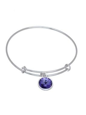 Tanzanite Swarovski Crystal Bracelet – Deep Violet Blue, Made in Montreal NWT